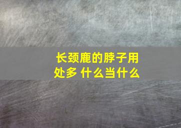 长颈鹿的脖子用处多 什么当什么